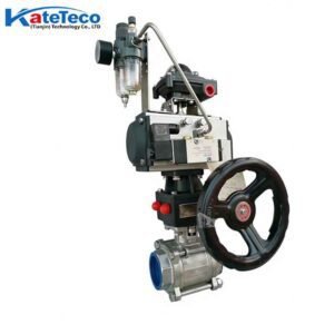 3-Piece Pneumatic Ball Valve with Threaded Ends