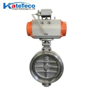 Pneumatic triple eccentric butterfly valve