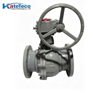 Worm gear flanged ball valve