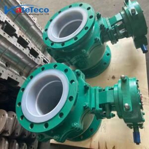 Lined fluoroplastic ball valve